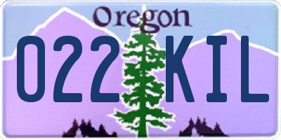 OR license plate 022KIL