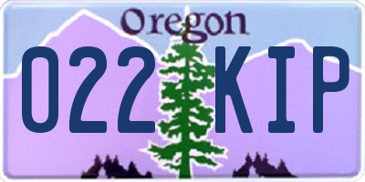 OR license plate 022KIP