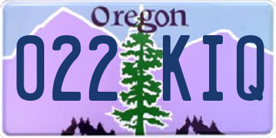 OR license plate 022KIQ