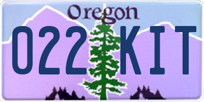 OR license plate 022KIT