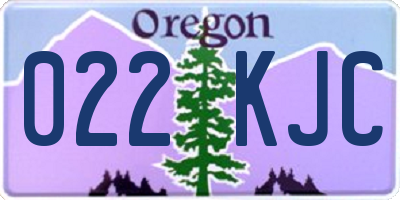 OR license plate 022KJC