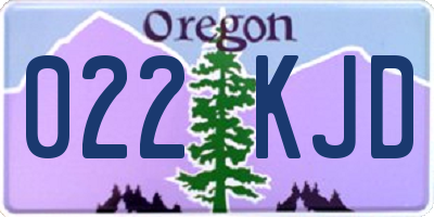 OR license plate 022KJD