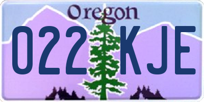 OR license plate 022KJE