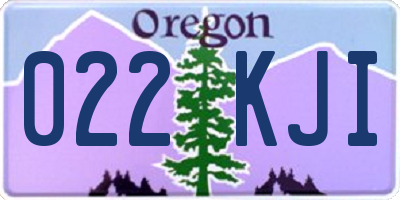 OR license plate 022KJI