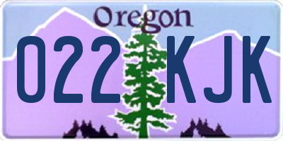 OR license plate 022KJK