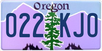 OR license plate 022KJO