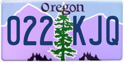 OR license plate 022KJQ
