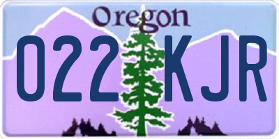 OR license plate 022KJR