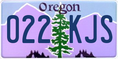 OR license plate 022KJS