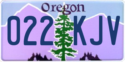 OR license plate 022KJV