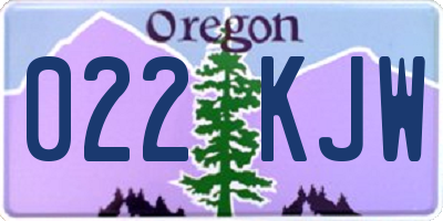 OR license plate 022KJW