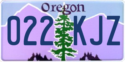 OR license plate 022KJZ