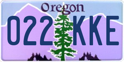 OR license plate 022KKE