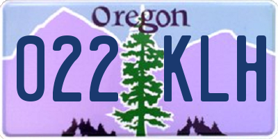 OR license plate 022KLH