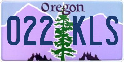 OR license plate 022KLS