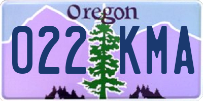 OR license plate 022KMA