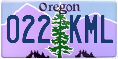 OR license plate 022KML