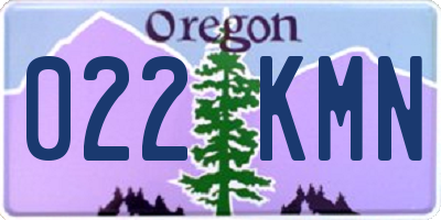 OR license plate 022KMN