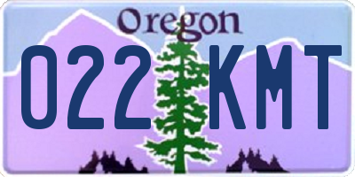 OR license plate 022KMT