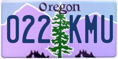OR license plate 022KMU
