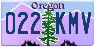 OR license plate 022KMV