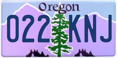 OR license plate 022KNJ