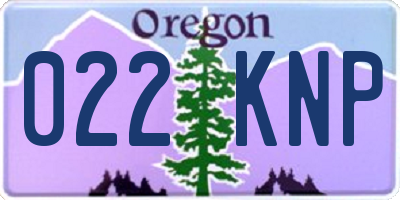 OR license plate 022KNP