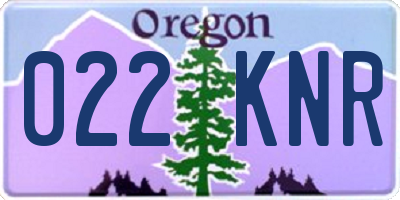 OR license plate 022KNR