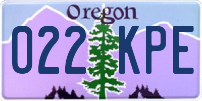 OR license plate 022KPE