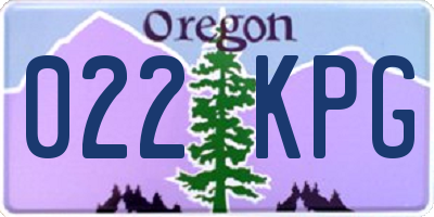OR license plate 022KPG