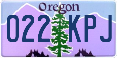 OR license plate 022KPJ