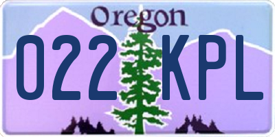 OR license plate 022KPL
