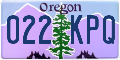 OR license plate 022KPQ