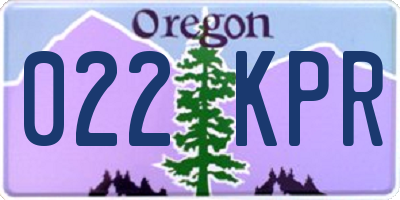 OR license plate 022KPR