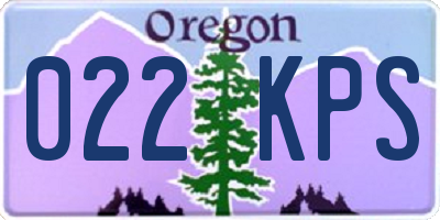 OR license plate 022KPS