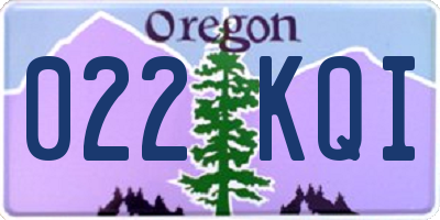 OR license plate 022KQI