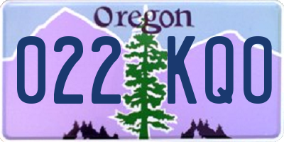 OR license plate 022KQO