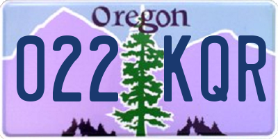 OR license plate 022KQR
