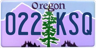OR license plate 022KSQ