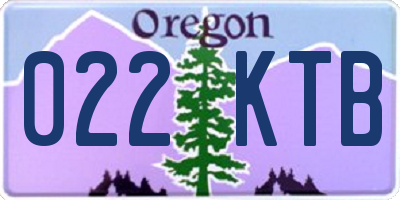 OR license plate 022KTB