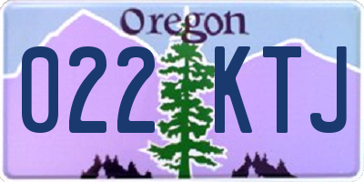 OR license plate 022KTJ