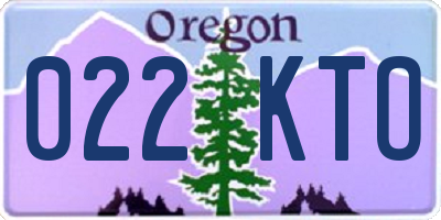 OR license plate 022KTO