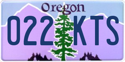 OR license plate 022KTS