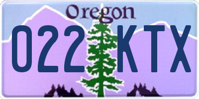 OR license plate 022KTX