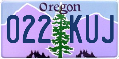 OR license plate 022KUJ