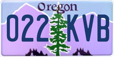 OR license plate 022KVB