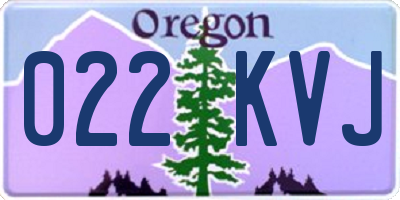 OR license plate 022KVJ