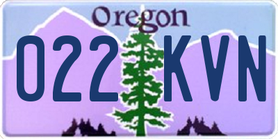 OR license plate 022KVN