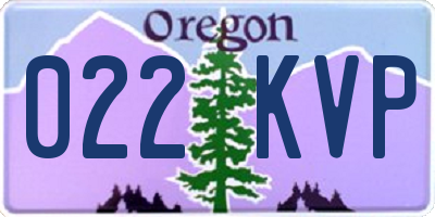 OR license plate 022KVP