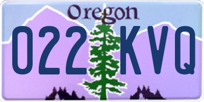 OR license plate 022KVQ